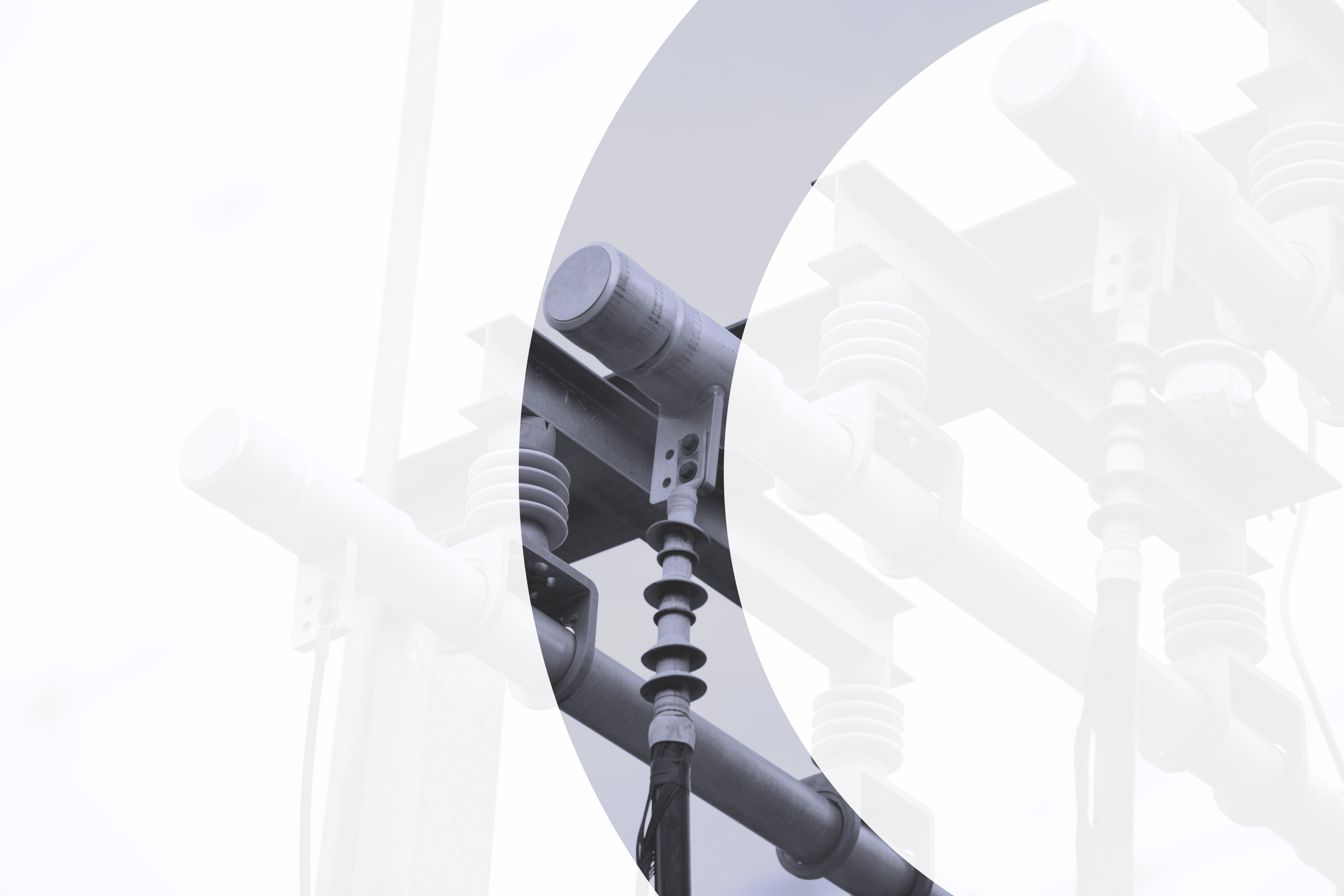 Selective Focus Greyscale Shot of Powerlines, Connections, and Transformers.